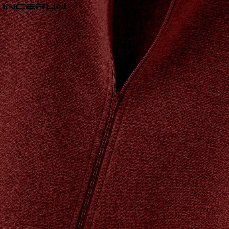 INCERUN S-XXXXXL Bărbați Mânecă Lungă Patchwork Pulovere cu Glugă Hanorace