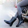 Women Rain Boots Fashion Non-Slip Women Boots Plaid Casual Rubber Shoes Comfor Wear-resistant Women's Waterproof Shoes