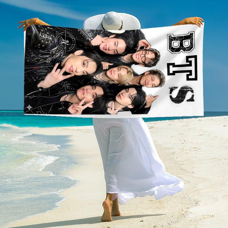 Bts Mitglieder Collage Handtuch Groß Schnelltrocknend Mikrofaser weich S-Quadrat Hosen-s Strandhandtuch für Reise Fitness Baden Camping. 0730s138