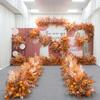 Wedding Aisle Decor: Orange Artificial Hydrangea Bouquet