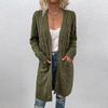 IHUASU Autumn and Winter Fashion Women's Outer Cardigan Jumper Women Fashion Long Single-breasted Casual Cardigan Jacket