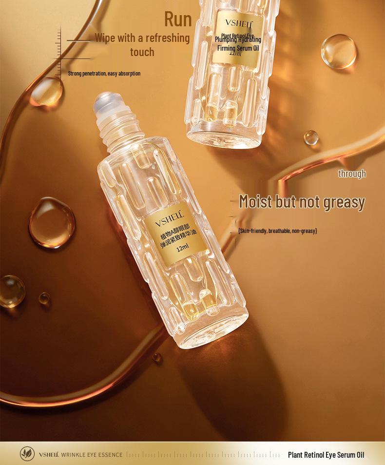 Sérum de Ojos Vegano con Retinol, Ideal para Viajar: Firmeza, Antiarrugas, Elasticidad e Hidratación para Líneas Finas