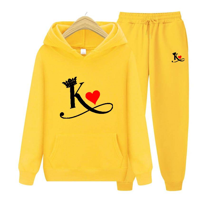 Pánské soupravy Mikina s potiskem K Sportovní souprava Tepláková souprava 2dílná souprava Mikina+kalhoty Pánská tepláková souprava Zimní souprava Sportovní