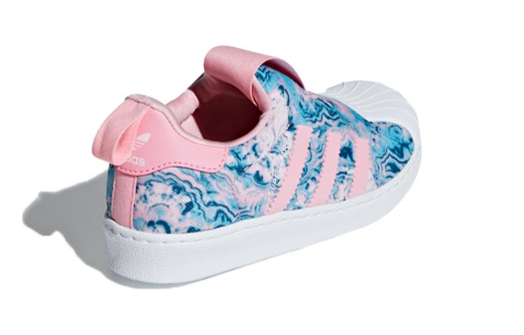 adidas Originals SUPERSTAR 360 C Low Top Kids' Skateboarding Shoes Pink Blue White Children Aged 3 7 Years Old CG6570
