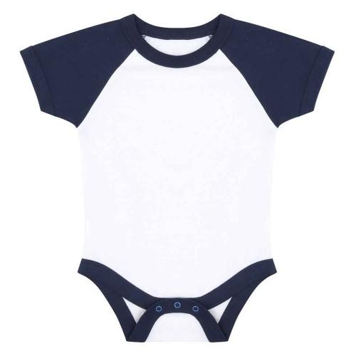 Larkwood Baby Essential Short-Sleeved Baseball Babysuit