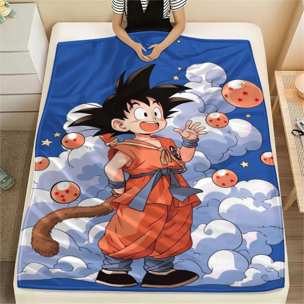 Goku Modern Print Flannel Blanket, Cozy Warm Cover for Bedroom Furniture, Picnic, Travel and Daily Use.-TING