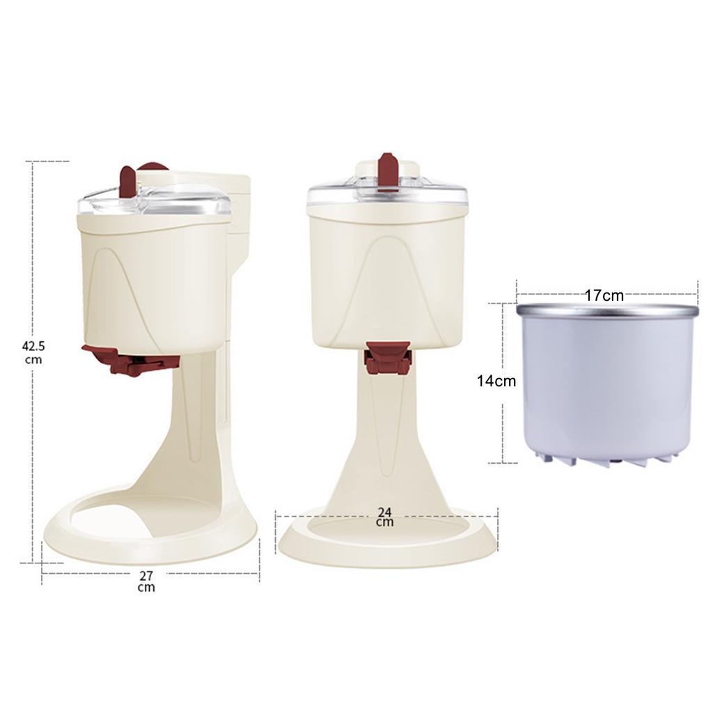 Mini-Eismaschine, automatische Frozen-Yogurt-Maschine, 1000 ml, für Sorbet-Milchshakes
