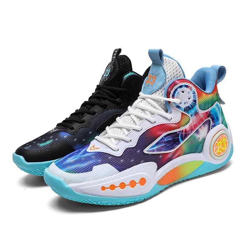 Professional basketball shoes men  new junior high school students youth breathable sports shoes anti-slip wear