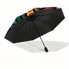 1pc Mandala Abstract Automatic Open 8-Rib Windproof Umbrella, Travel & Commuting, Suitable for All Seasons