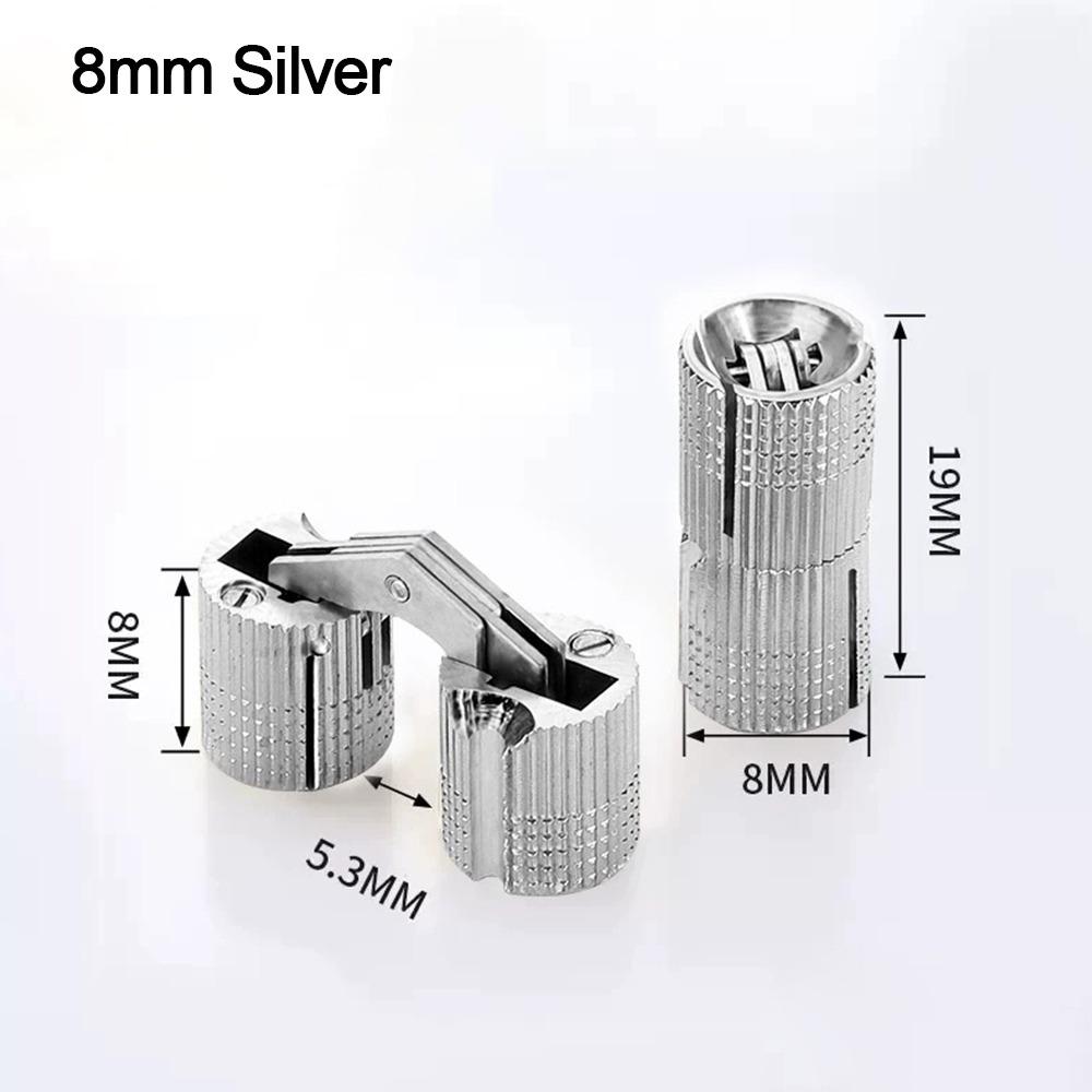 8-18mm Furniture Brass Hinges Concealed Hinges Cylindrical Hinges For Invisible Door Small Closet Cupboard Durable Door Hardware