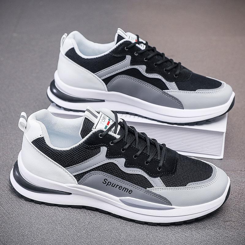 Summer breathable little white men's shoes new men's mesh casual running sports shoes student shoes trendy shoes