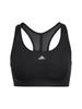 Adidas Powerreact Training Medium Support Three Stripes Bra BW237 Sports Bra Black Women's (HC7489) OT-B (AA-Bcup)