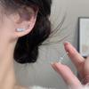 French Zirconia Flower Stud Earrings: Elegant, Luxurious, High-Fashion, Versatile Jewelry