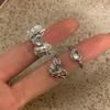 Niche Design Sense Cold Love Moonstone Opening French Irregular Gemstone Ring Women'S High Sense Of Tide
