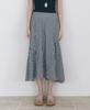 Raphael Sorob Check Shirred Skirt