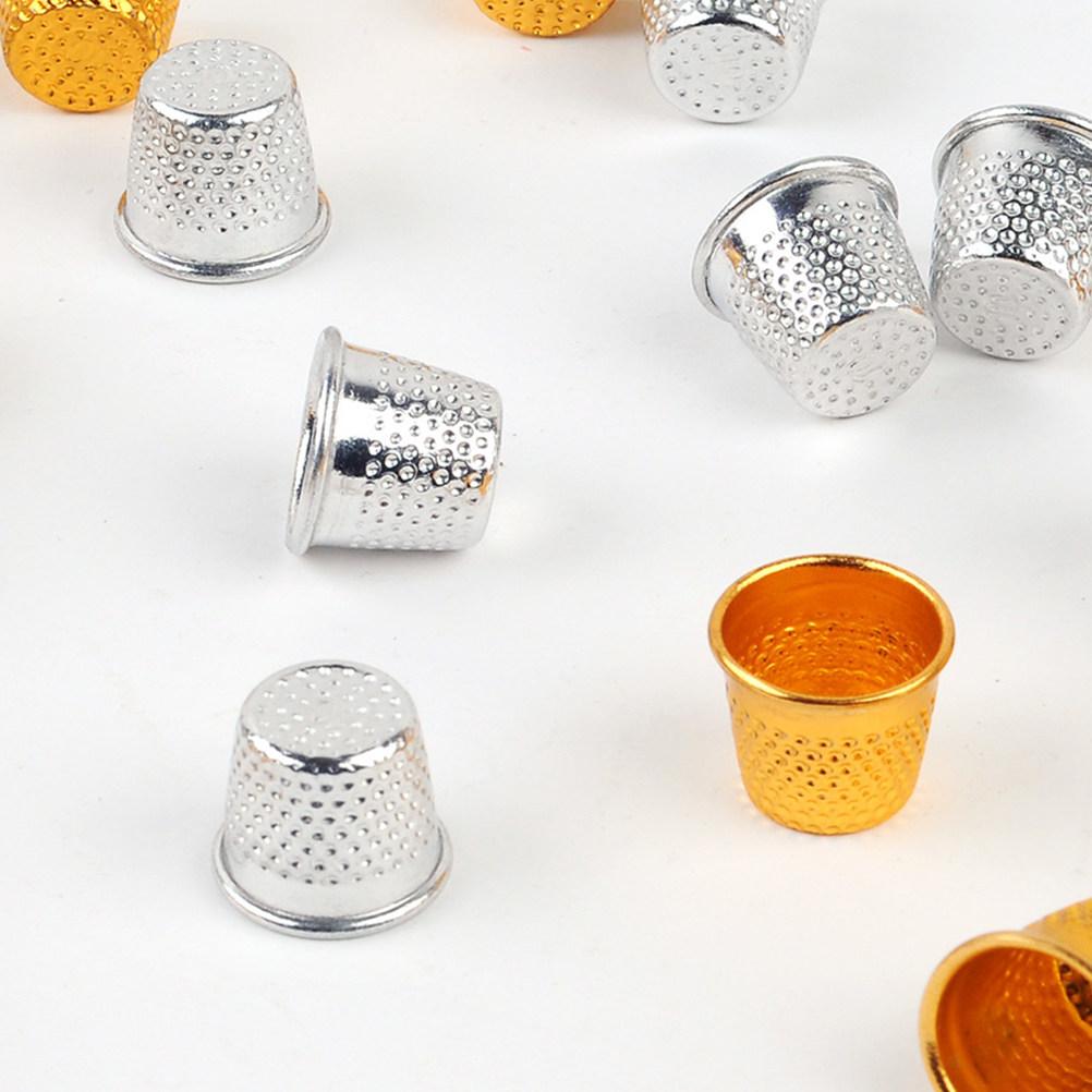 50Pcs Thimble Useful Metal Sewing Protective Supplies for Home DIY Crafts Sewing Accessory Silver DIY Crafts Tools