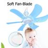 220V Tragbarer 6-Blatt Mini-Deckenventilator Einfach aufhängbar Einfach aufhängbar Netzstecker Schalter 7W Neu