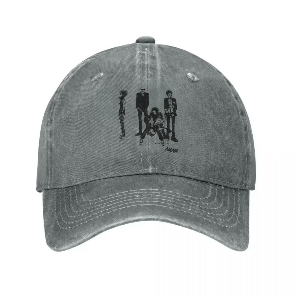 NANA Osaki BAND Black Stones Baseball Caps Vintage Distressed Washed Manga Anime Sun  Unisex Outdoor Activities Hats