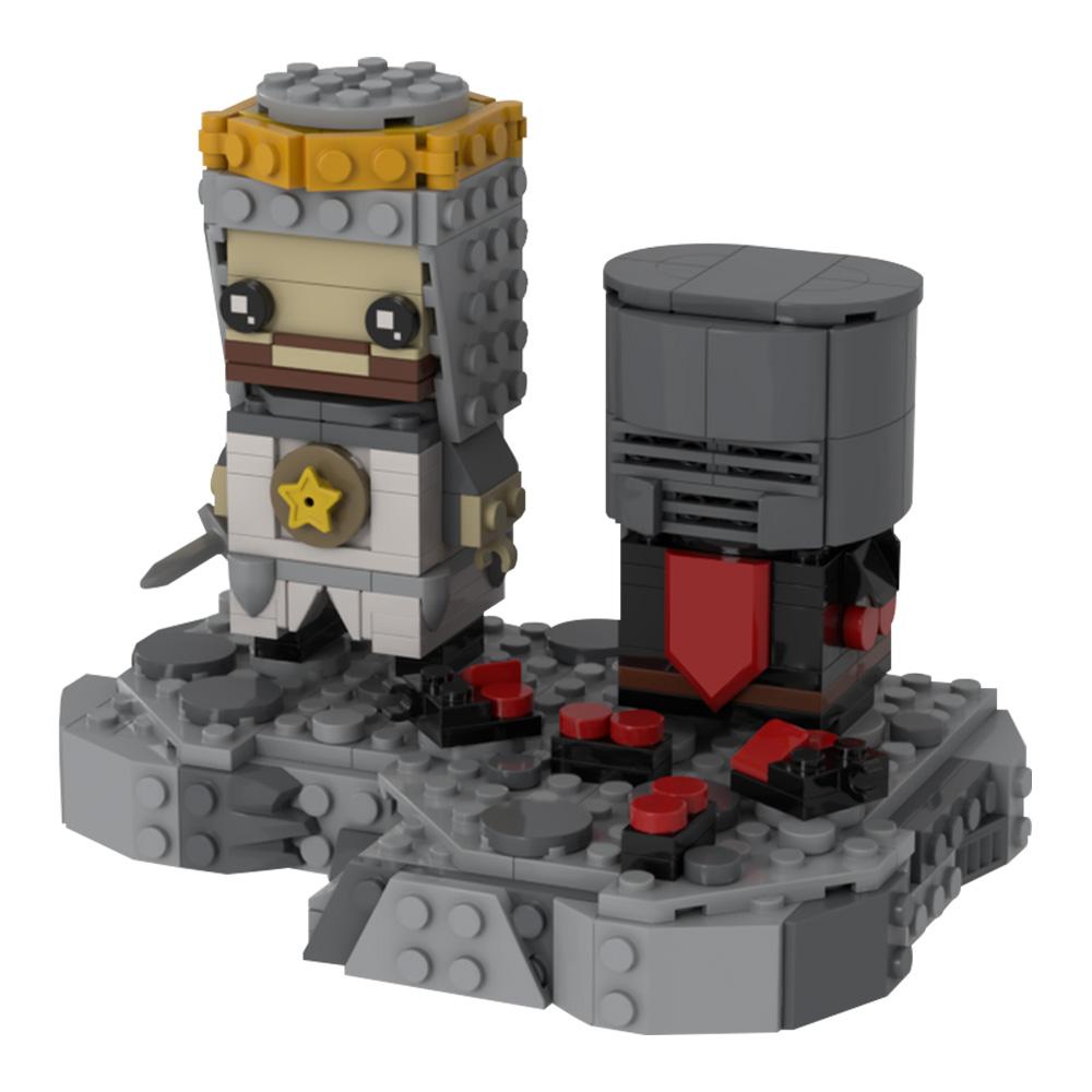 MOC MP - Black Knight Duel Building Blocks Model Black Knight Duel Action Characters Creative Bricks Assembly Toys Children Gift