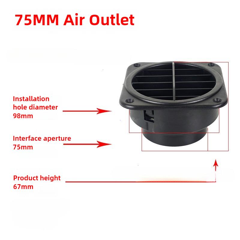 Air Vent Outlet 42/60/75mm Diesel Heater Vent Outlet Diesel Parking Heater Ducting Warm for Webasto Diesel Parking Heater