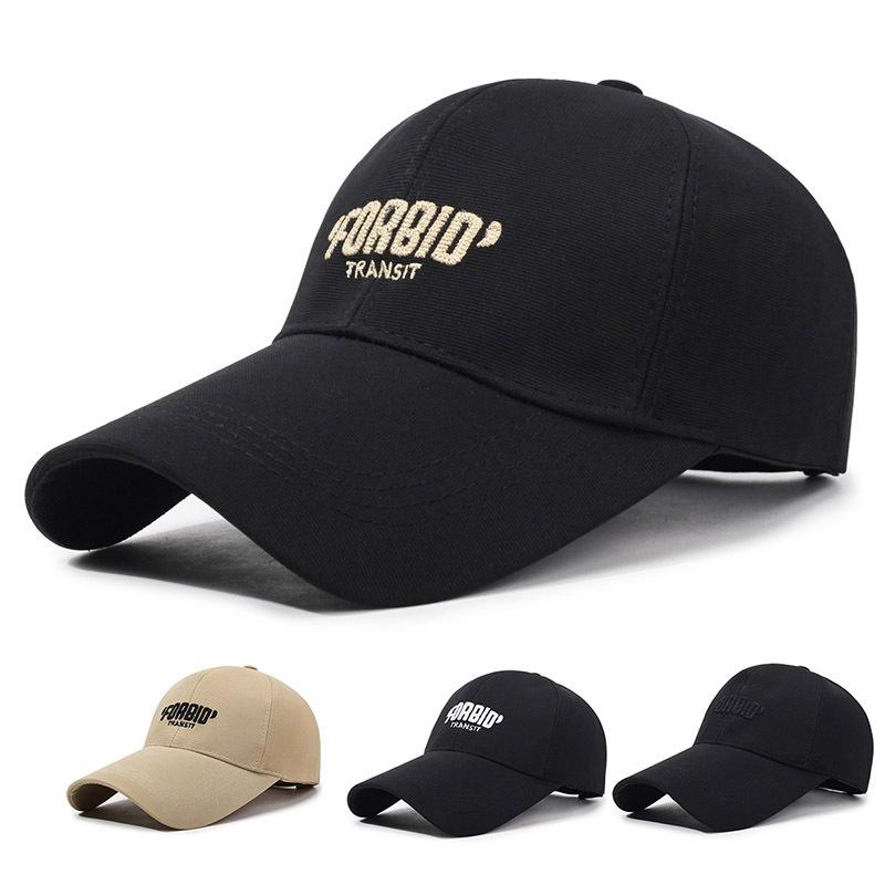 Forbid Embroidery Letter Duckbill Baseball Hat Uv Protection Outdoor Breathable