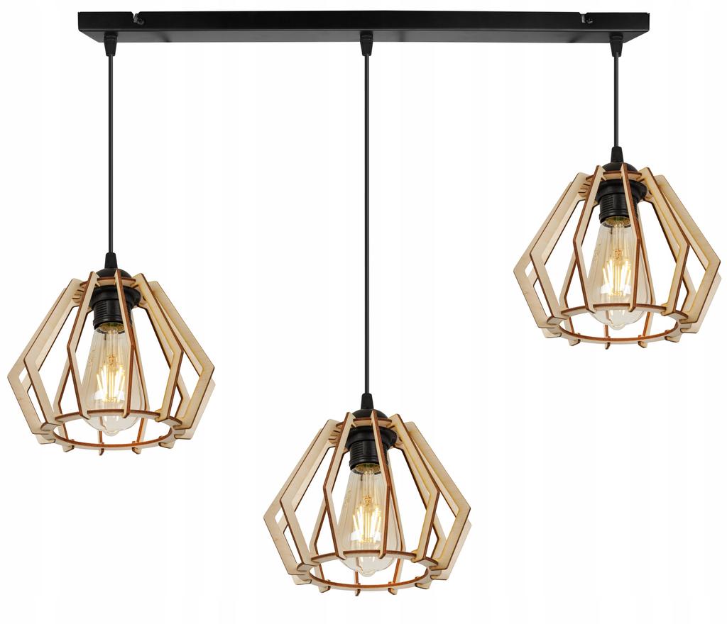 MODERN WOODEN LED CEILING HANGING LAMP