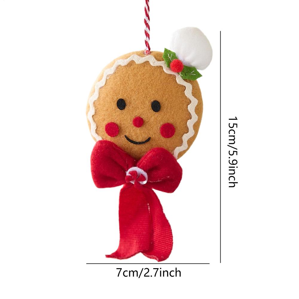 Christmas Gingerbread Man Hanging Ornaments creative plush gingerbread man doll pendant Christmas Tree Hanging Ornament