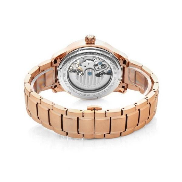 Relógio masculino automático de metal Geiger Stark 43mm GE1180MWRG, relógios populares coreanos