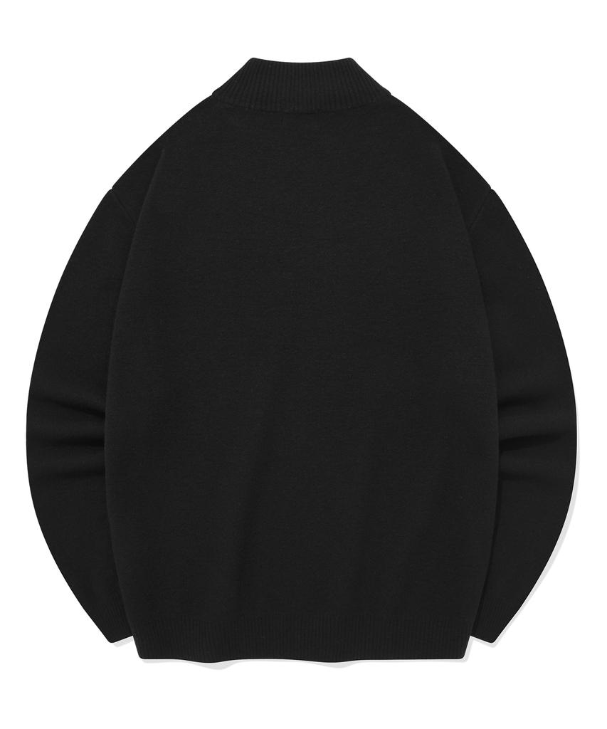 COVERNAT Lambswool Half Turtleneck Knit Black