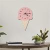 ABWR-Nordic INS Style Ice Cream Sharped Wall Hanging Clock, Cartoon Silent, Non-Ticking Battery Powered For Children Bedroom