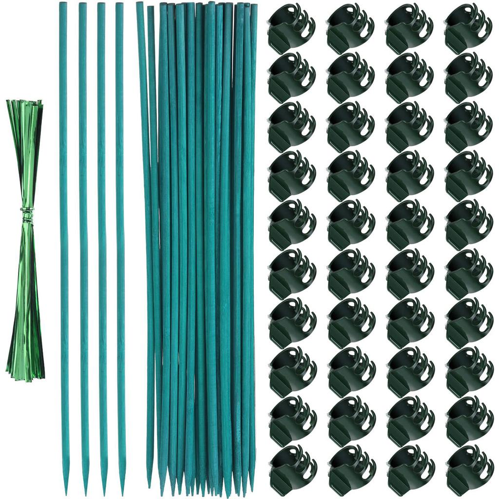 Garden Plant Stakes With Clip Heavy Type Plastic Support Poles For Climbing Vine Flowers Regulable Length Outdoor Use