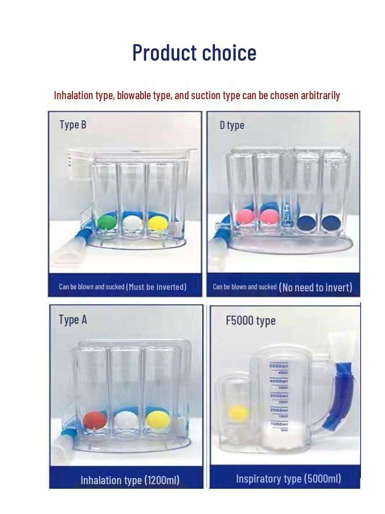Lung Capacity Breathing Trainer for Middle-Aged & Elderly: Lung Function Exercise Device