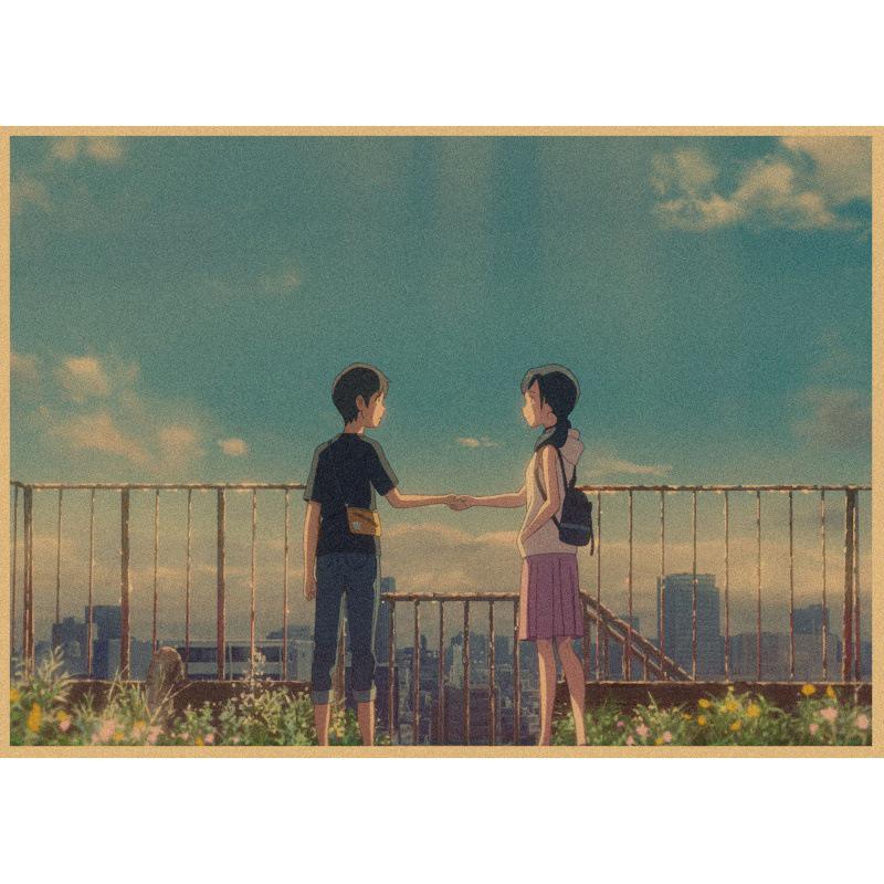 Large Decorative Weathering with You Anime Retro Kraft Poster Wall Art