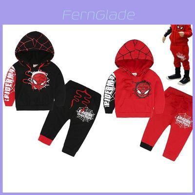 Stylish Kids Spiderman Long Sleeve Tracksuit Hooded Clothes Outfits