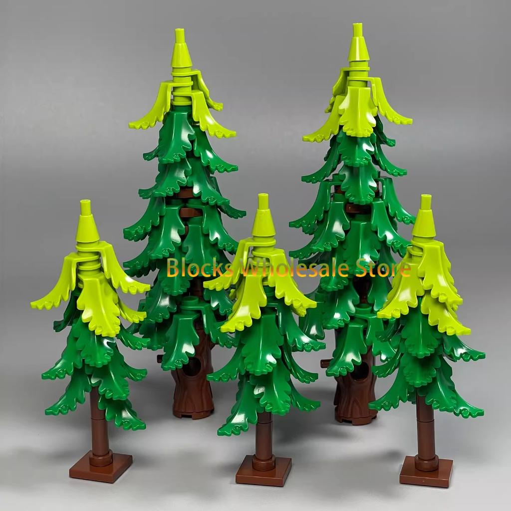 MOC Christmas Gift Present Assembly Toy Small Particle Building Block Set Christmas Tree Fir Tree Scene Desktop Ornament