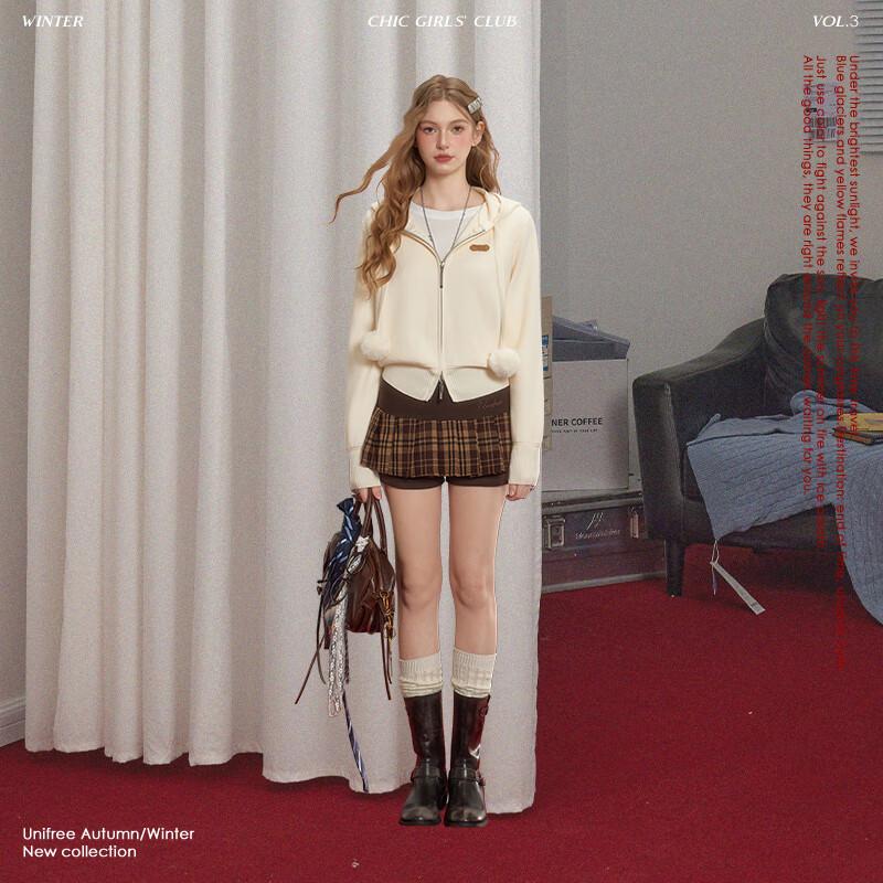 UNIFREE Women's Sweet Knit Hooded Cardigan