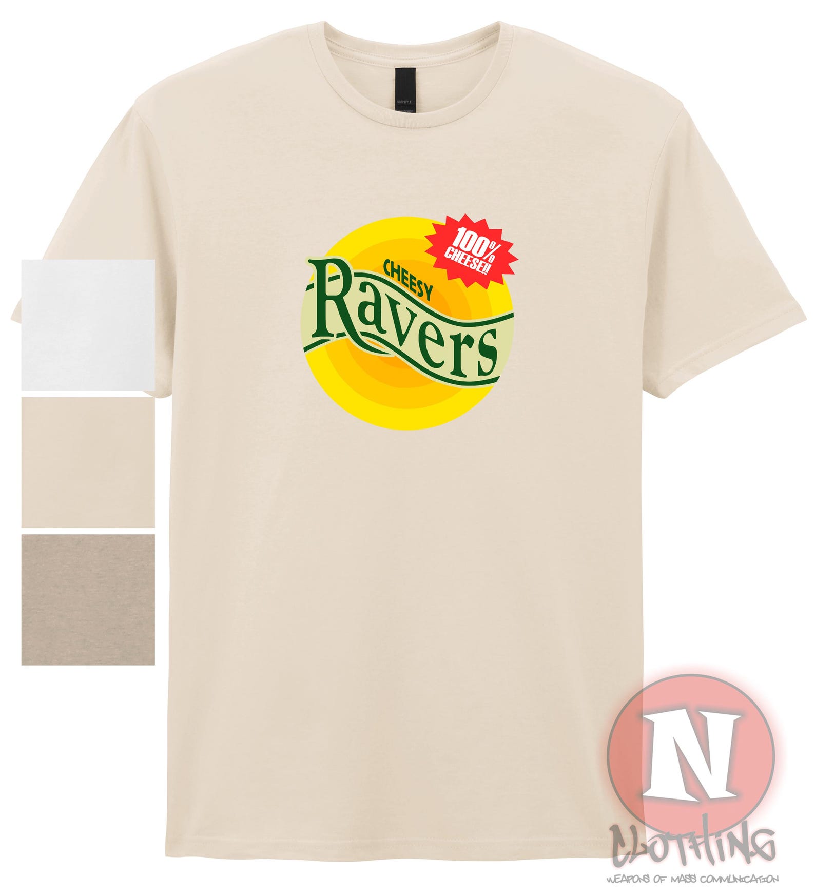 Cheesy Ravers T-Shirt classic 90 s old school rave premium organic cotton tee S