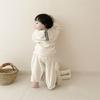 Baby Cotton Linen Clothes Set Plaid Cartoon Casual Tops + Pants 2pcs Baby Set Cute Boy Girls Comfortable Infant Outfits