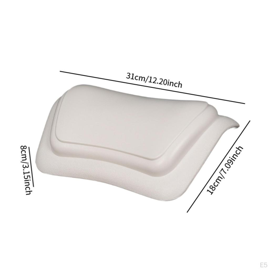 Bath Pillow Bathtub Headrest Neck Support Cushion Ergonomic PU Suitable for Spa