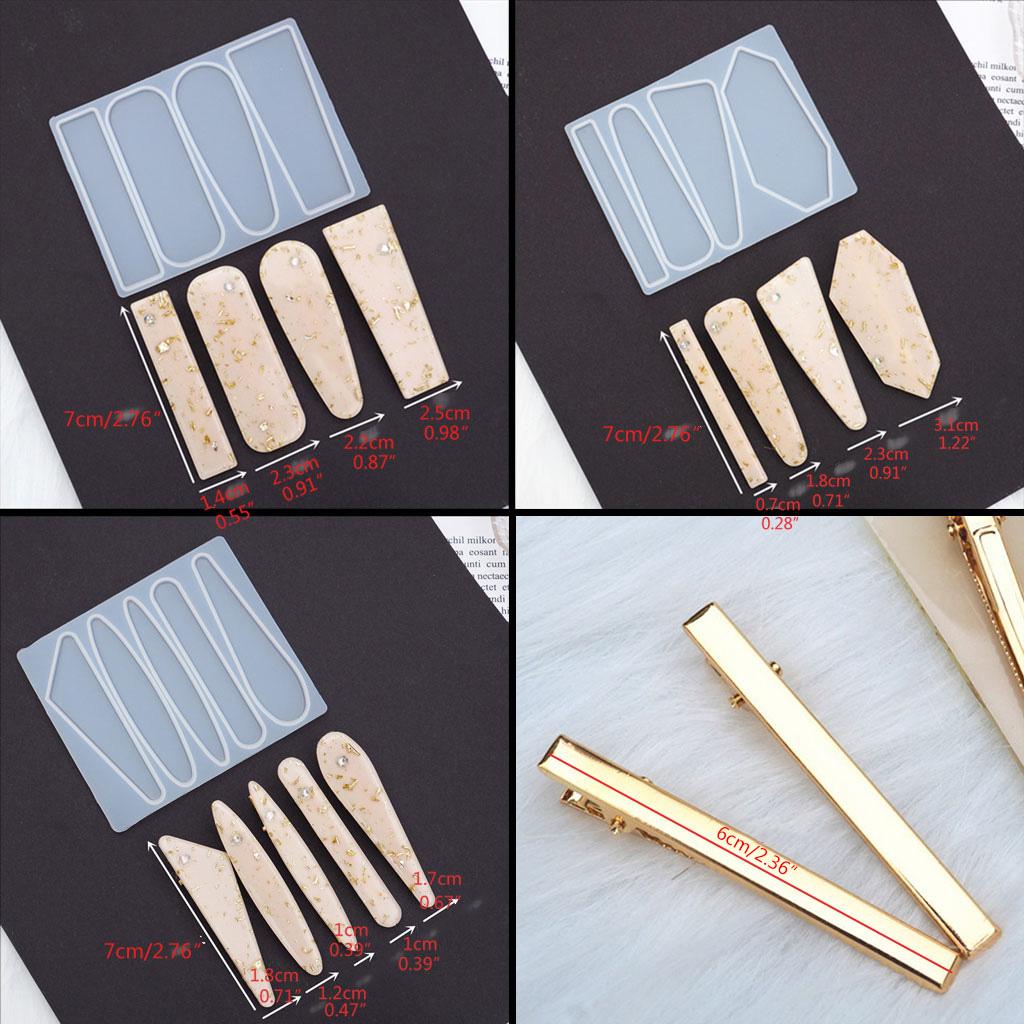 Hairpin Making Hair Clip Silicone Molds Jewelry Molds for Epoxy Resin Jewelry