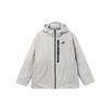 Logo Print Long Sleeve Cotton Jacket Men Jacket Gray DQ4743-016