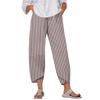 Pants For Women Summer Casual Wide Leg Elastic Waist Print Pants With Pockets