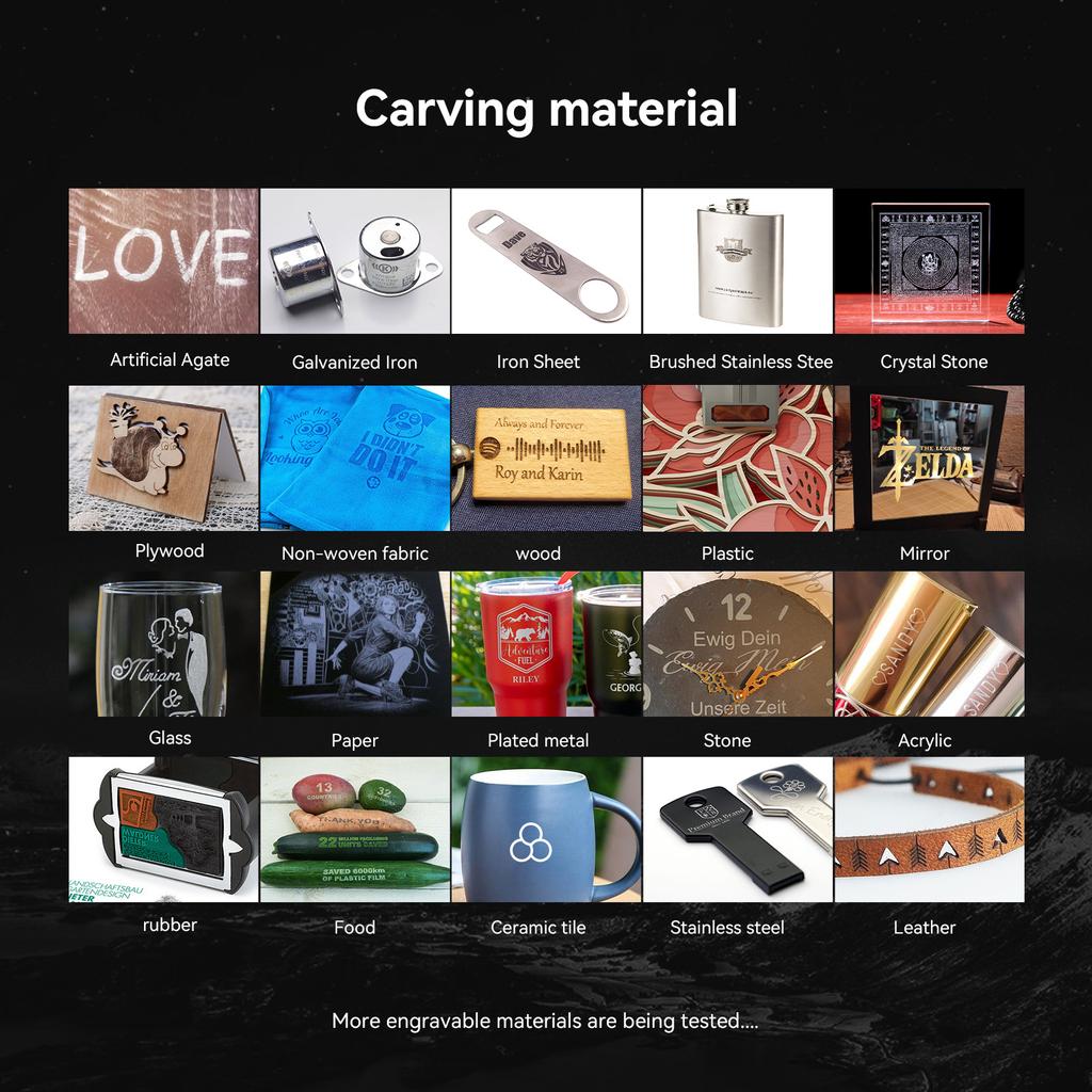 Laserový rytec Atomstack S40 pro 40W s duálním vzduchovým pomocným čerpadlem Přepínač jedním tlačítkem Režim CutEngrave