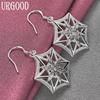 925 Sterling Silver Wedding Jewelry Hexagon Earrings