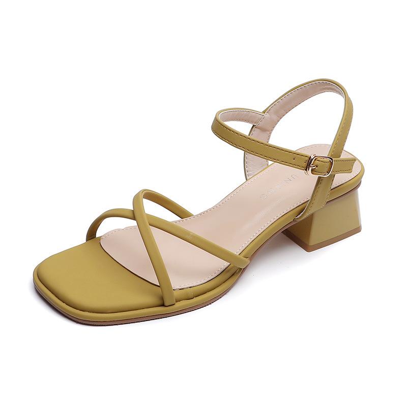 8148-9 Sandals Women's 2025 This Summer's New Versatile Simple Strap Roman Shoes