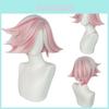 Hazbin Hotel Cosplay Wig With Blended Pink And White Gradient For Costume Role Play