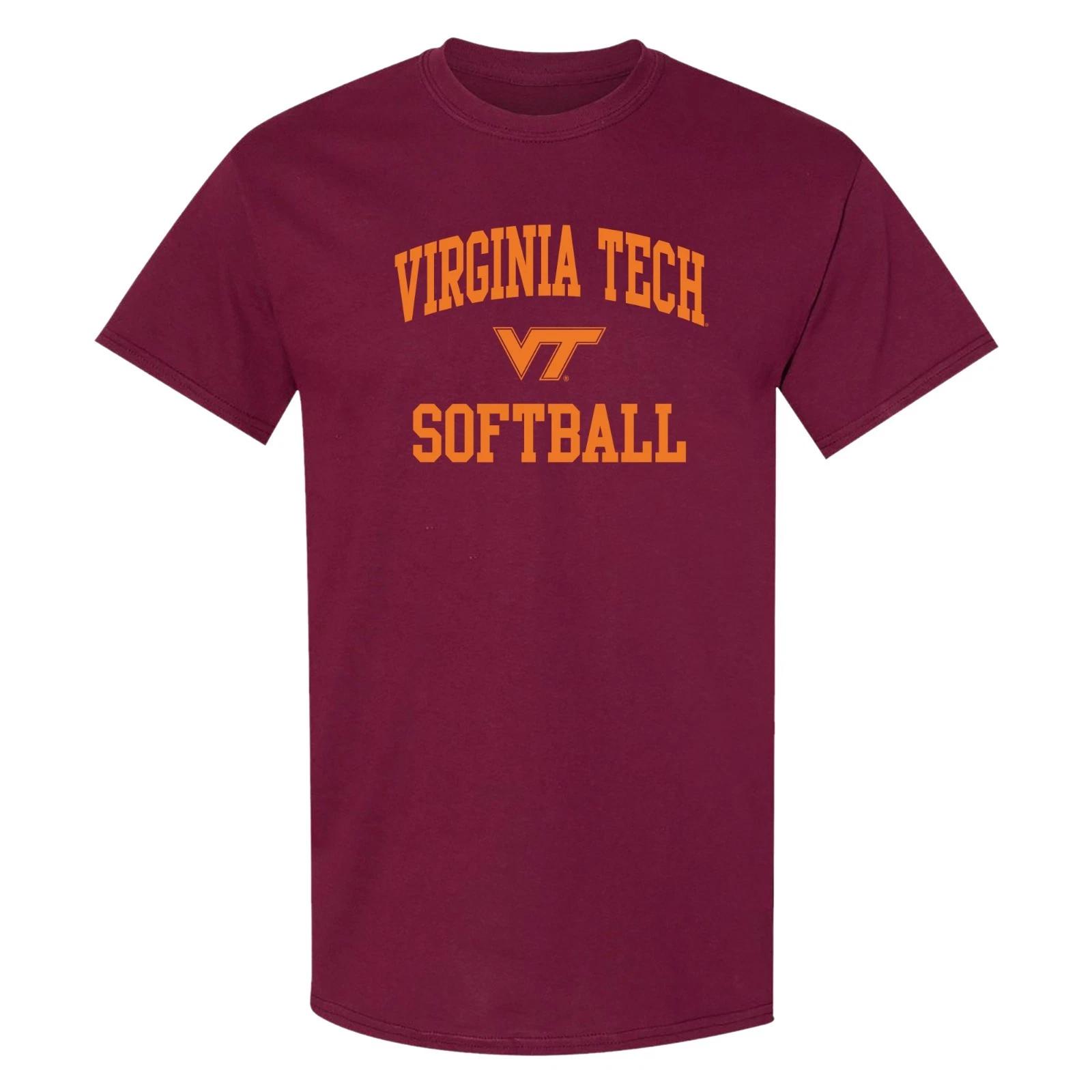 Virginia Tech Arch Logo Softball T-Shirt - Maroon 3XL