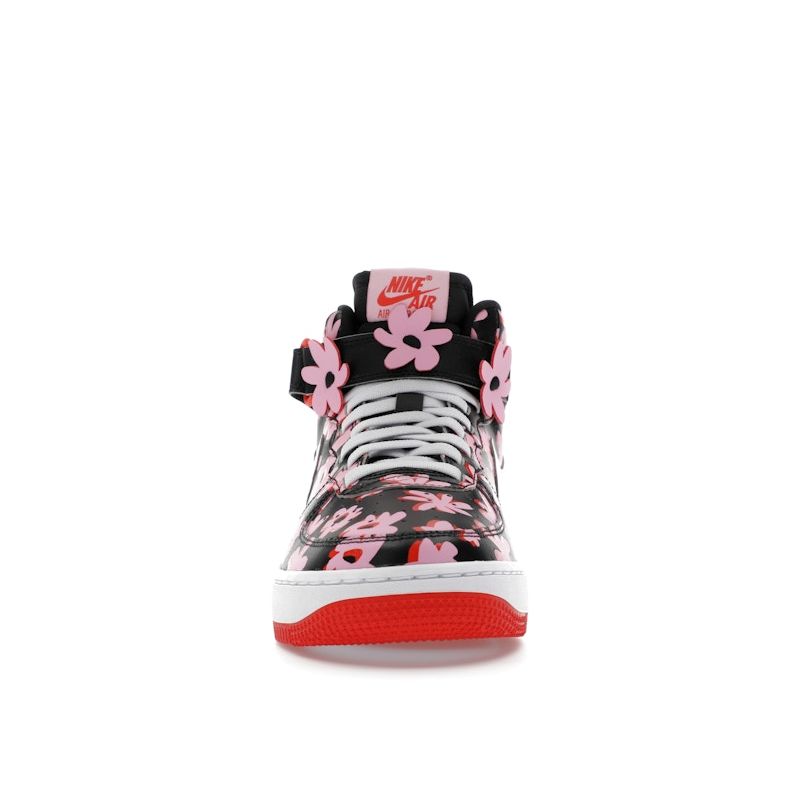Nike Air Force 1 Mid EasyOn SE GS Flower Power Kids Sneakers Black Pink-Rise Picante-Red FQ3692-001