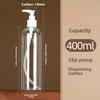 50/100/120/150/200/250/300/400ml Transparent Plastic Snap-on Pump Refillable Bottle Shampoo Portioning Travel Bottle