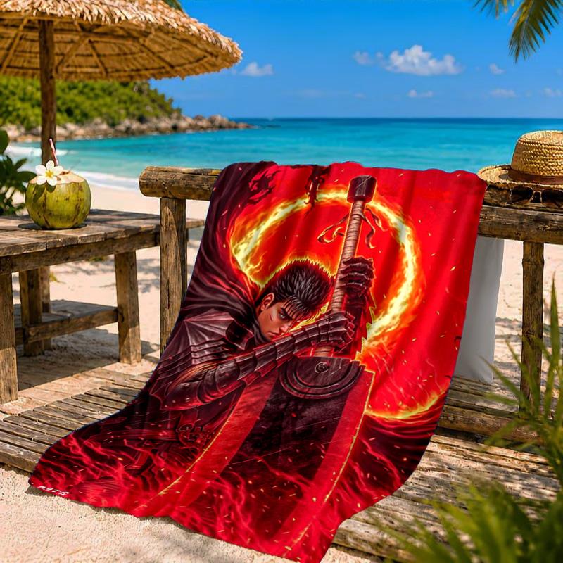 Dark Warrior Rising Beach Towel Microfiber Beach Towel, Lightweight and Quick-Dry, for Summer Travel, Swimming Pool Fan Birthday Gift